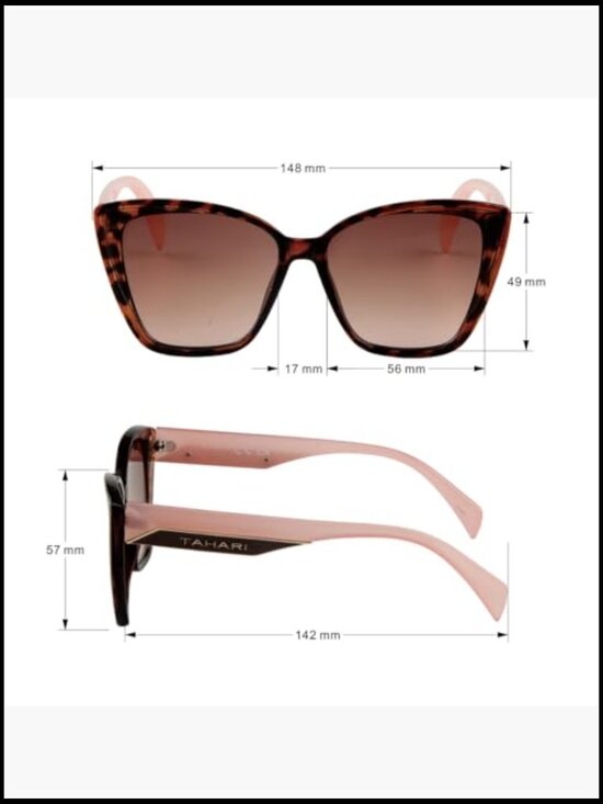 Plastic Two Tone Cat Eye Sunglasses with UV Protection main image 3